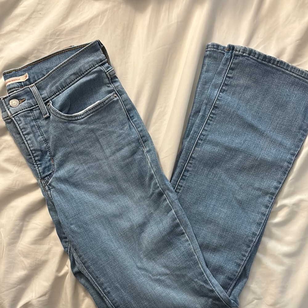 Levi's Light Blue High-Rise Flare Jeans